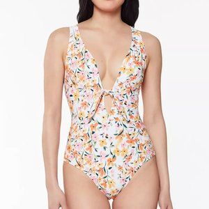 Jessica Simpson Summer Dreaming Tie-Front One-Piece Swimsuit